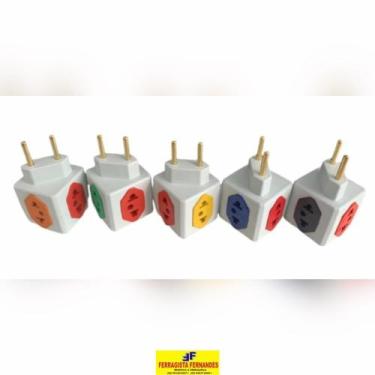 Imagem de Adaptador tomada cubo benjamin 4 lados 10/20 a - ORIGINAL