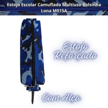 Imagem de Estojo Escolar Camuflado Multiuso Bolsinha Lona M015A - Losamores
