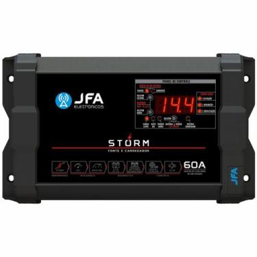 Imagem de Fonte Carregador JFA Storm 60 Amperes Bivolt Com Voltímetro e Amperíme
