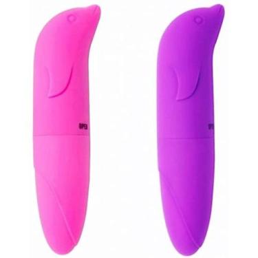 Imagem de Aparelho Aveludado com Vibração Formato de Golfinho - Mega , Rosa