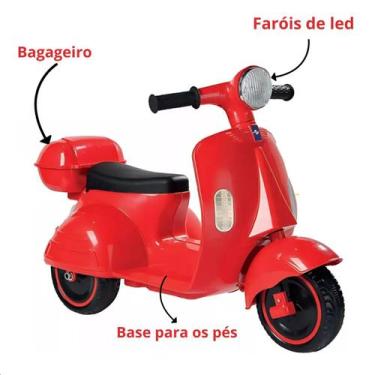 Imagem de Mini Moto Scooter Lambreta Infantil 6v Bivolt! - PBR IMPORTAÇÃO