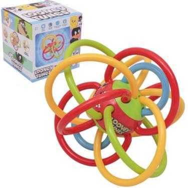 Imagem de Chocalho Mordedor com Aneis de Silicone p/ Bebê Looney Tunes - EBN Kid