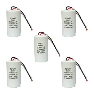 Imagem de 5x Capacitor Partida 3 Fios 3uf + 7uf - 250v - CHIPSCE