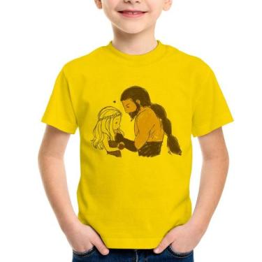 Imagem de Camiseta Infantil Khal Drogo e Daenerys Targaryen - Foca na Moda, Amar