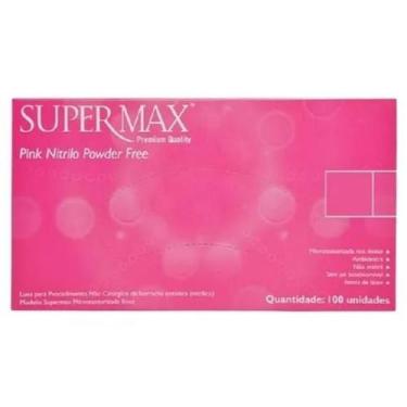 Imagem de Luva para Procedimento Nitrilo Pink Sem Pó Supermax, G