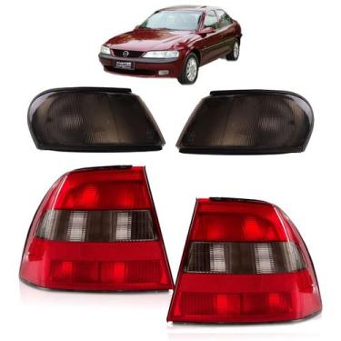 Imagem de KIT PAR Lanterna Dianteira Traseira Vectra 1997 1998 99 FUMÊ - Prime