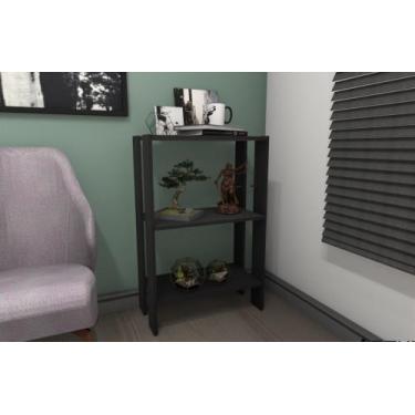Imagem de Estante baixa adonai preta - Artysul Móveis