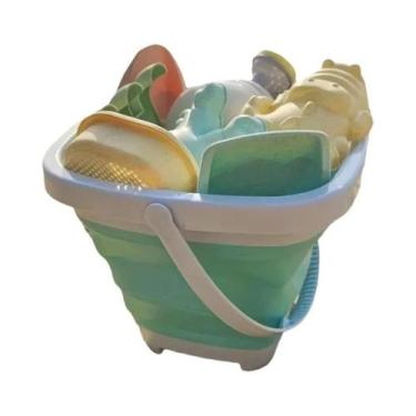 Imagem de Conjunto de Brinquedos de Praia para Crianças com Balde Dobrável, Pá e