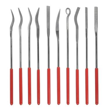 Imagem de Vleant Conjunto de 10 limas de diamante mini - Lixas de agulha em miniatura de 3 x 140 mm Grão 150# para afiar pedra, cerâmica, vidro, metal e joias