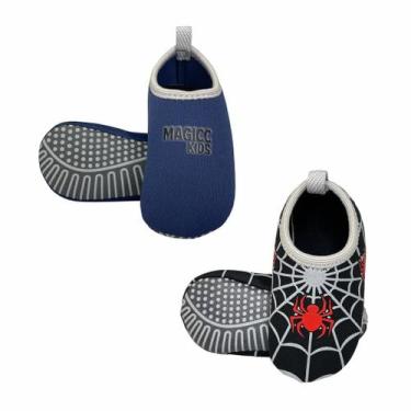 Imagem de Kit Sapatilha Infantil Antiderrapante Magicc Kids S102 S107, 25/26