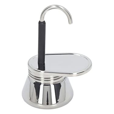 Imagem de Vaso de café em aço inoxidável grcfumo, cafeteira italiana de bico único, cafeteira de fogão espessada não escorregada para casa ou acampamento