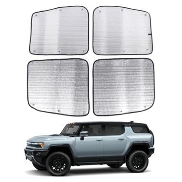 Imagem de Para-sol de teto solar para Hummer EV 2024 2025 acessórios, capa de teto de carro, para-sol de teto dobrável, refletor UV, protetor de calor ofuscante, viseira solar, protetor térmico brilhante