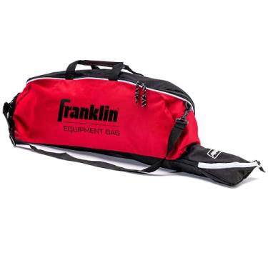 Imagem de Franklin Sports Bolsa de beisebol juvenil + taco de softbol – Camiseta para meninos e meninas, para crianças equipamento júnior vermelho