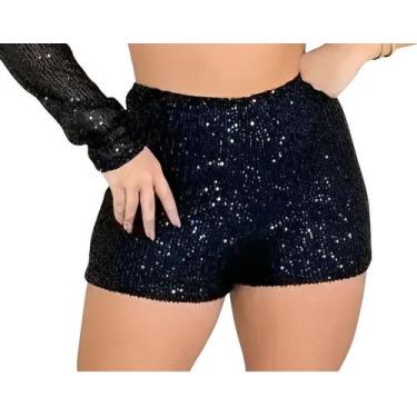 Imagem de Shorts Plus Size Paete Feminino Curto Cintura Alta Bermuda - RANNI, Pr