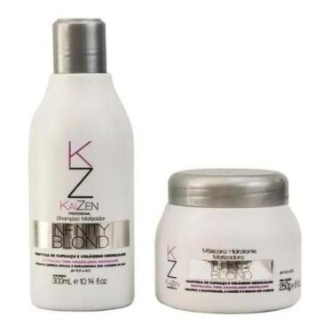Imagem de Kit Matizador Kaizen Infinity Blond Shampoo300Ml+Máscara250G