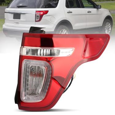 Imagem de Conjunto de lanternas traseiras para Ford Explorer 2011 2012 2013 2014 2015 - Substituição de lanternas traseiras para BB5Z13404C e BB5Z13404D - Lâmpada traseira de freio com lâmpadas (lado direito do