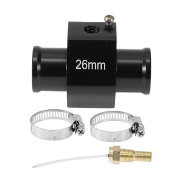 Imagem de ACROPIX Kit universal de sensor de temperatura de água 12/24V, adaptador preto NPT 26 mm 210'F ligado - 195'F desligado para radiador automotivo e resfriamento do motor