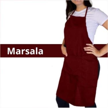 Imagem de Avental de Cozinha com Bolso Frontal e Regulagens de Altura e Cintura 