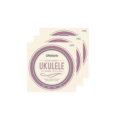 Imagem de Kit 3 UND Enc. Ukulele Concert D'addario Pro Arte EJ65C .28