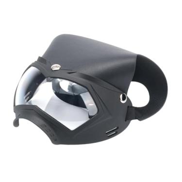 Imagem de Bothyi Óculos de proteção solar para cães com chapéu e proteção solar para filhotes Óculos para animais de estimação para filhotes para uso diário Festas, Preto Claro