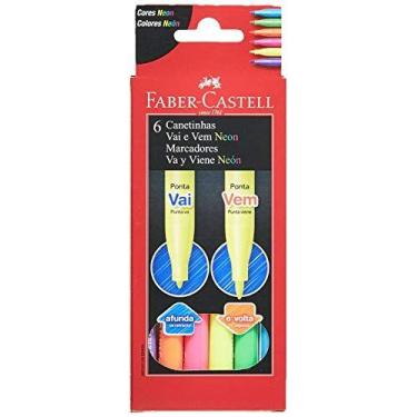Imagem de Caneta Hidrografica Vai E Vem Neon 6 Cores - FABER-CASTELL