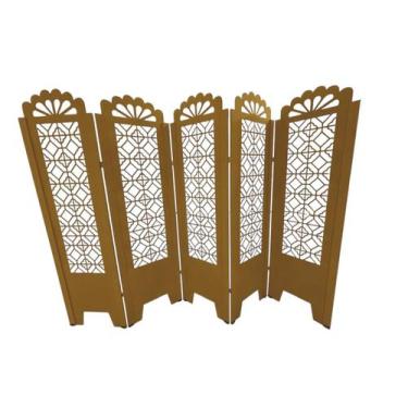 Imagem de Biombo Trabalhado 5 Folhas C/ 10 Pezinhos - JL RIBEIRO