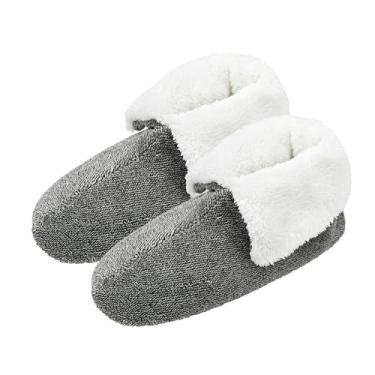 Imagem de Panda Bros Meias masculinas chinelas, botas de inverno antiderrapantes e quentes, meias aconchegantes e macias para uso interno com forro de sherpa fofa, Marrom., 10-13