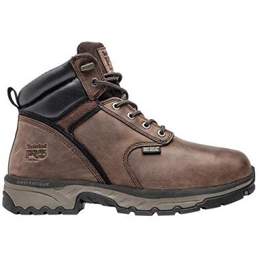Imagem de Bota industrial masculina Timberland PRO com bico de aço 15 cm e proteção interna contra amassados, Marrom, 7.5