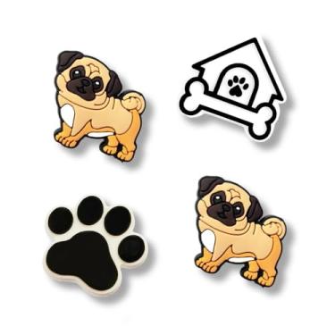 Imagem de TCHARIRY Pingentes de sapato de pastor alemão - pingentes de decoração de cachorro pastor alemão fofo presente para meninos, crianças, adolescentes e adultos - conjunto de 4, C1, One Size