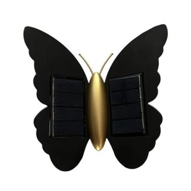 Imagem de Generic Luminária de parede solar borboleta, luminária de parede externa, lâmpada de iluminação para quintal externo para corredor, Luz Branca
