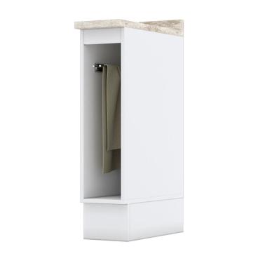 Imagem de Balcão Porta Toalha Americana Branco Com Tampo Calcare - Móveis Henn Branco-calcare