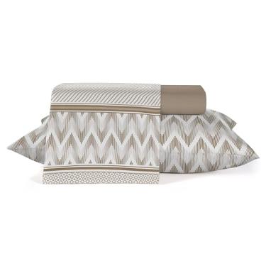 Imagem de Jogo Roupa de Cama Queen 4 peças, 200 fios Misto Teka Elegance