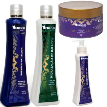Imagem de Kit Shampoo Mascara Matizadora Impacto Protetor Fio Midori