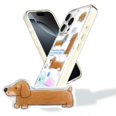 Imagem de Capa branca transparente macâron para iPhone 16 Pro – amortecedor de TPU transparente à prova de choque + moldura interna de policarbonato, design pastel de cristal estético, personalizável com