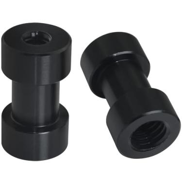 Imagem de LUORNG 2 peças Adaptador de suporte de luz de tripé de alumínio 1/4 fêmea para 3/8 fêmea suporte de luz suporte de parafuso cabeça esférica receptor de gatilho de flash para tripés comuns, monopés