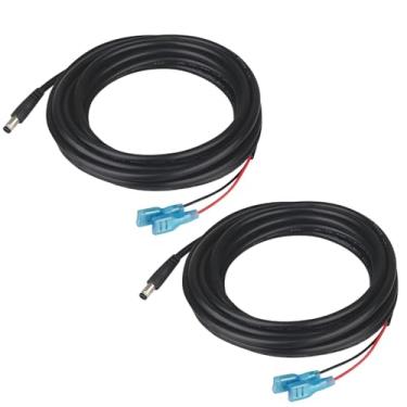 Imagem de 12 V DC Power 5,5 mm x 2,1 mm barril macho plugue conector pigtail, 22AWG 12 volts plugues e conectores para cabos de câmera de vigilância