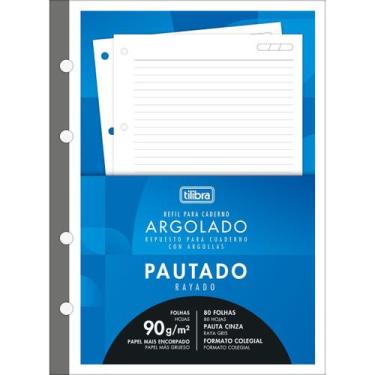 Imagem de Refil Tiliflex para Caderno Argolado Colegial 80 Folhas 90 Gramas - Ti