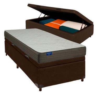 Imagem de Cama Box Bau Blindado Solteiro + Colchão D33 - Inducol