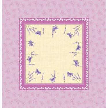 Imagem de Toalha Mesa POP Quadrada Lavanda Borboletas 75x75cm Lepper