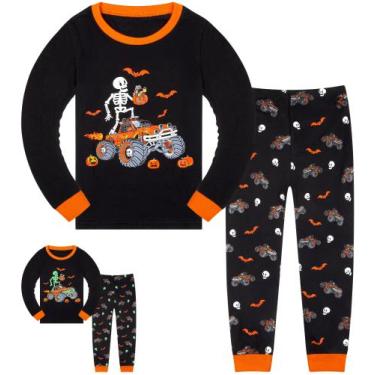 Imagem de Fantasia de Halloween HONGTEYA Kids 100% algodão, abóbora, 3 a 7 anos