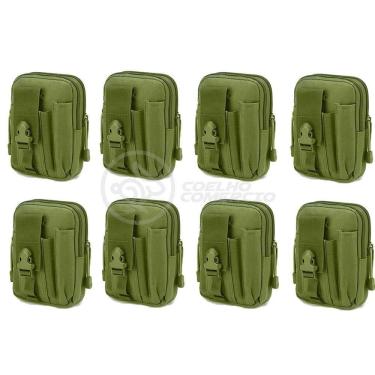 Imagem de Kit 8 Bolsas Verde Militar Kits De Sobrevivência E Atividades De Camping verde
