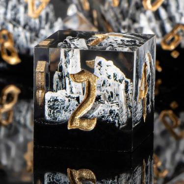 Imagem de Conjunto de dados KERWELLSI DND D&D com caixa de presente, 7 peças de 