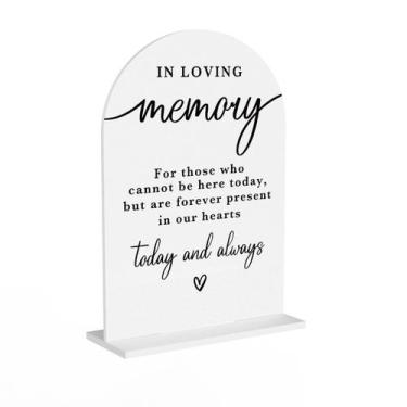 Imagem de Placa de casamento acrílica em arco de mesa Loving Memory Memory - Kon