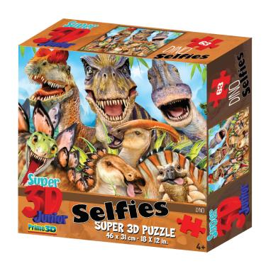 Imagem de Quebra Cabeça 3D Dino Selfie Com 100 Peças Multikids Br1053