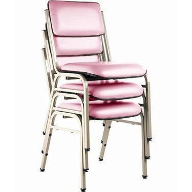 Imagem de Kit com 3 Cadeiras para Auditórios Linha Hotel Smart Rosa
