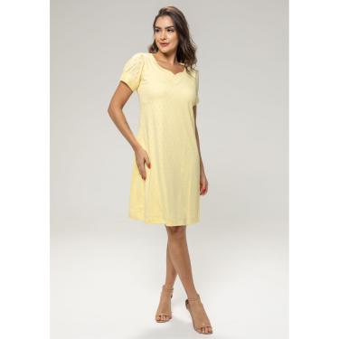Imagem de Vestido Pau a Pique Algodão Básico Amarelo