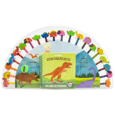 Imagem de Livro - Um livro-kit divertido! Desenhe os Dinossauros