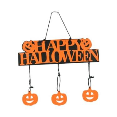 Imagem de BLWOTMOR Placa Pendurada de Halloween, Enfeite para Porta, Janela, Entrada, Decoração, Tecido Não Tecido, Função, Atmosfera Festiva, Adequado para Decoração de, UM