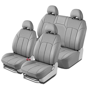 Imagem de Clazzio 2007-2013 GMC Sierra 1500 estendida cabine dianteira com armazenamento sob o assento traseiro 40/60 assento capa de assento de couro