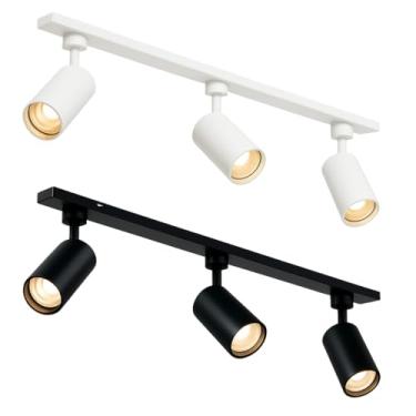 Imagem de Kit Trilho de Iluminação 1 Metro Branco ou Preto com 3 Spots LED 10W 3000K com Design Moderno e Eficiente (Branco)